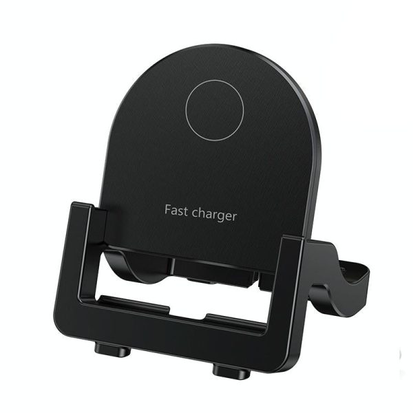 15W Vertical Wireless Fast Charger With Phone Holder - Black - Image 8