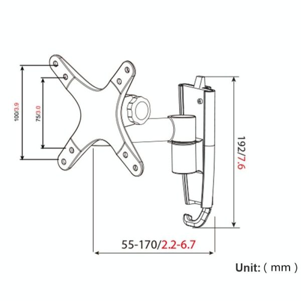 Quick Release Wall Mount for Computer Monitor - Silver Gray - Image 4