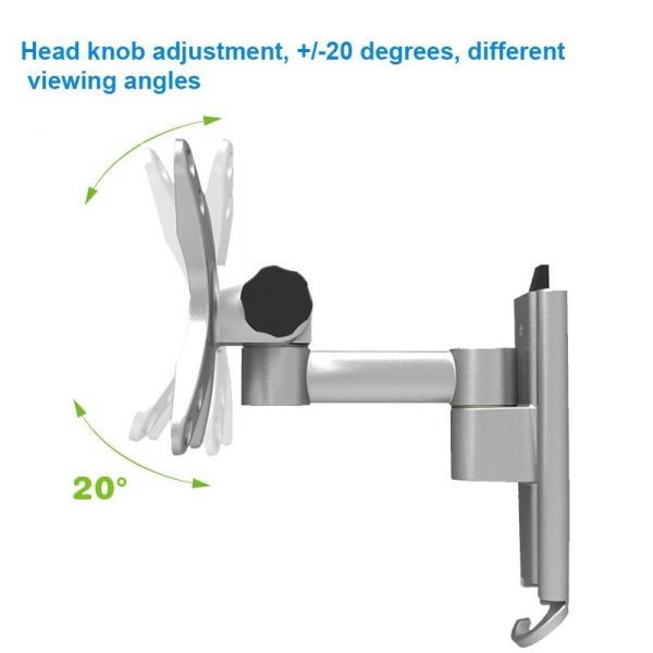 Quick Release Wall Mount for Computer Monitor - Silver Gray - Image 5
