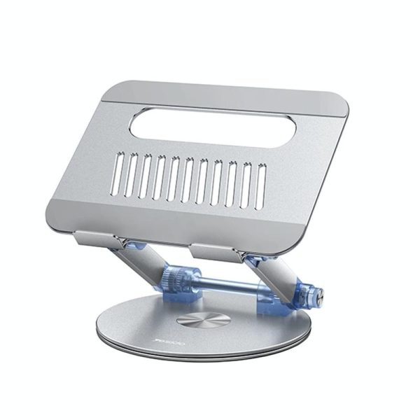 Silver Foldable Swivel Laptop Stand - Image 2