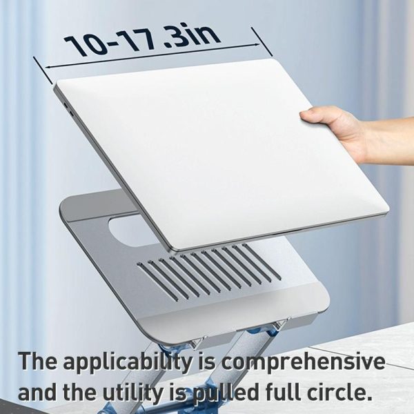 Silver Foldable Swivel Laptop Stand - Image 8