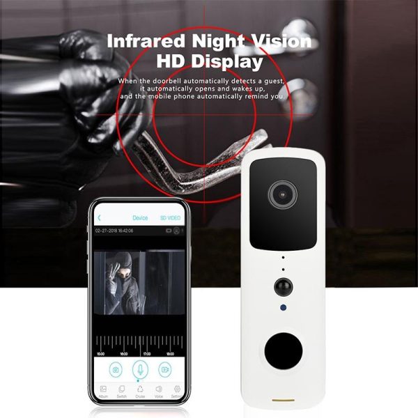 Smart Wifi Video Doorbell With Two-Way Intercom & Night Vision - Black - Image 6