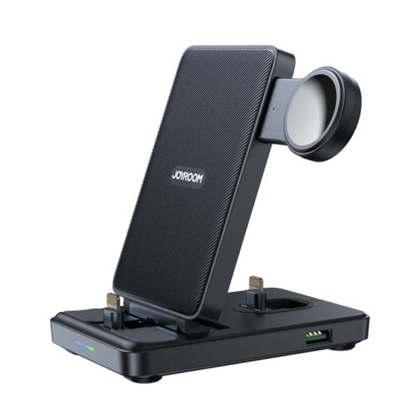 4 In 1 Wireless Charging Stand For Iphone / Airpods / Apple Watch Black - Image 4
