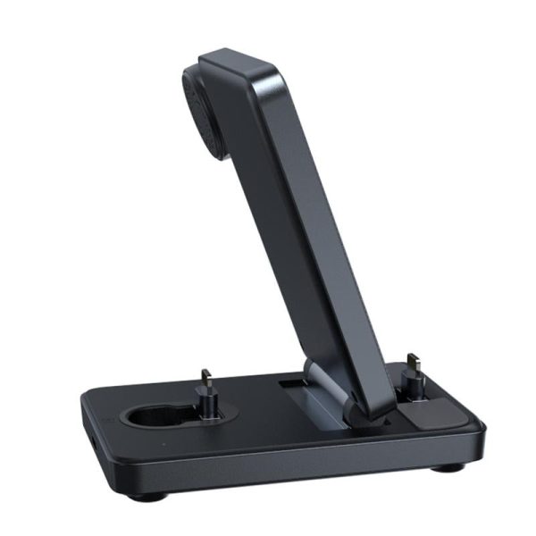 4 In 1 Wireless Charging Stand For Iphone / Airpods / Apple Watch Black - Image 5