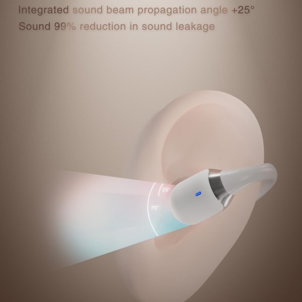 Wireless Sports Bluetooth Earphones with Air Conduction - F16 Tws - Pink - Image 8