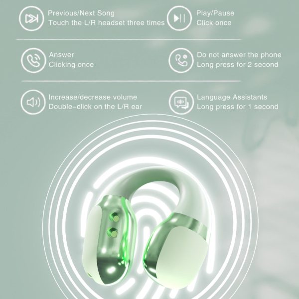 Wireless Sports Bluetooth Earphones with Air Conduction - F16 Tws - Pink - Image 10