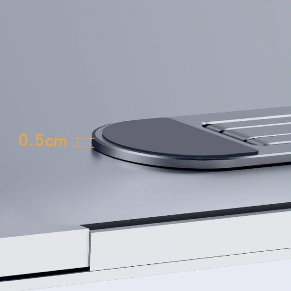 Foldable Laptop Stand with Fan and Heater - Portable and Adjustable - Silver - Image 7