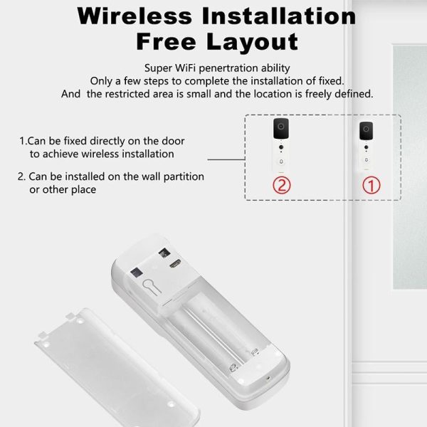 Wireless Smart Doorbell With Two-Way Intercom & Night Vision - Battery Powered - Black - Image 11