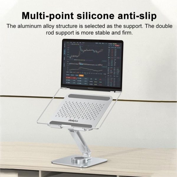 Lenovo Thinkplus Desktop Laptop Holder - Silver - Image 7