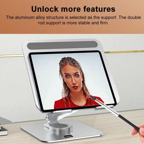 Lenovo Thinkplus Desktop Laptop Holder - Silver - Image 8