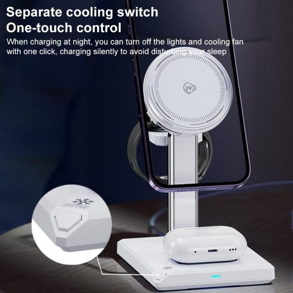15W 4 In 1 Magnetic Wireless Charger Stand - Black - Image 10