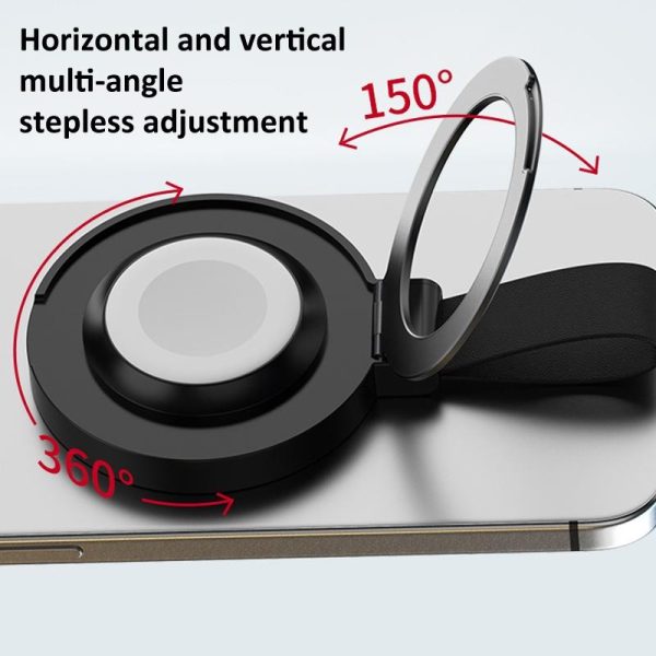 3 In 1 Magnetic Wireless Charger With Phone Ring Black - Image 6
