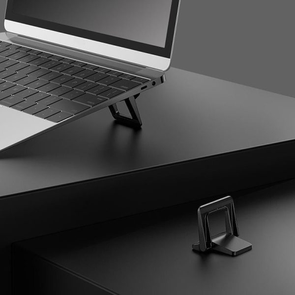 Portable Laptop Base for Improved Heat Dissipation - Black Foot Pad - Image 3