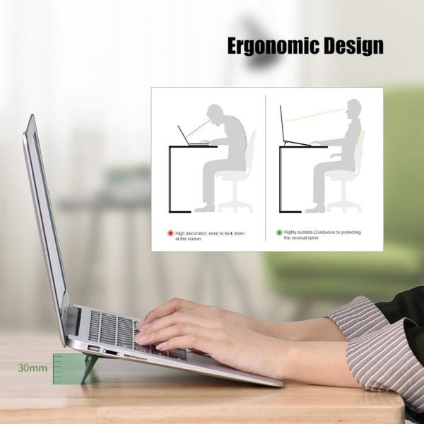 Portable Laptop Base for Improved Heat Dissipation - Black Foot Pad - Image 6