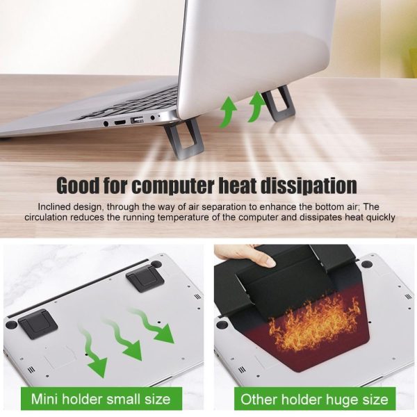 Portable Laptop Base for Improved Heat Dissipation - Black Foot Pad - Image 7