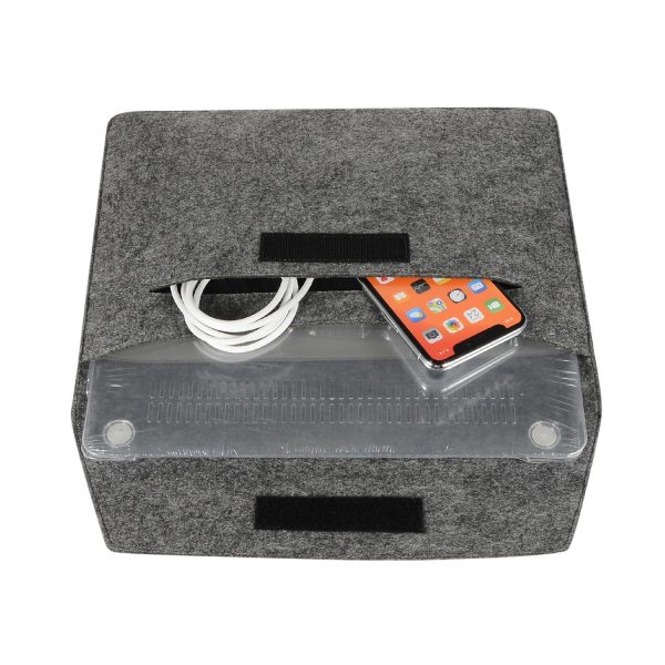 12 Inch Felt Liner Computer Bag for Notebook Protection - Black - Image 3
