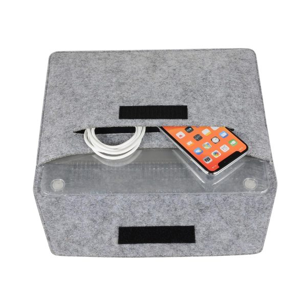 12 Inch Felt Liner Computer Bag for Notebook Protection - Black - Image 7