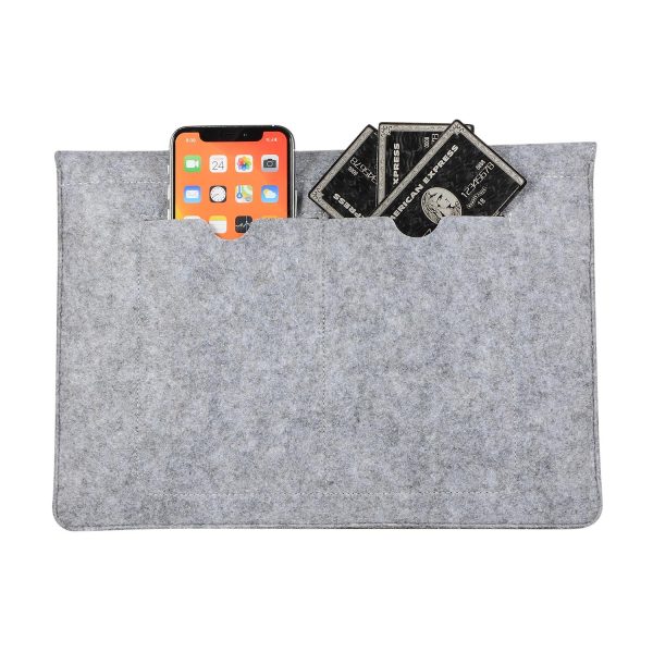 12 Inch Felt Liner Computer Bag for Notebook Protection - Black - Image 8