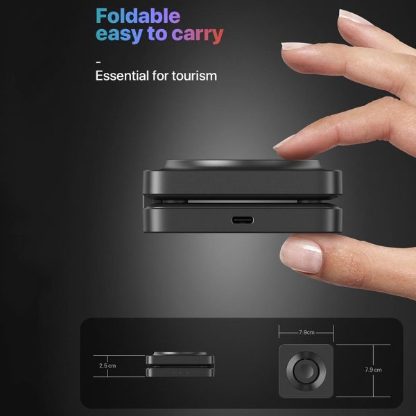 Portable Magnetic Wireless Charger Fast Charging Black - Image 4