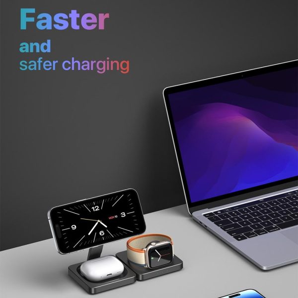 Portable Magnetic Wireless Charger Fast Charging Black - Image 7