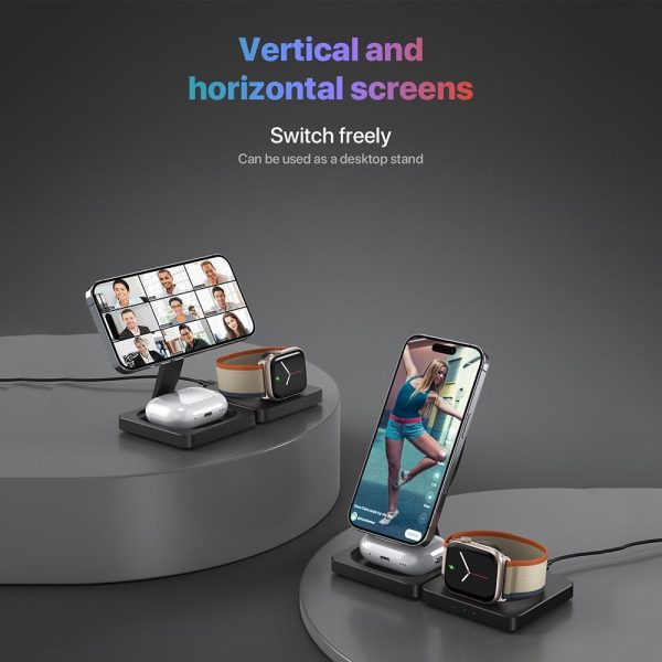 Portable Magnetic Wireless Charger Fast Charging Black - Image 8