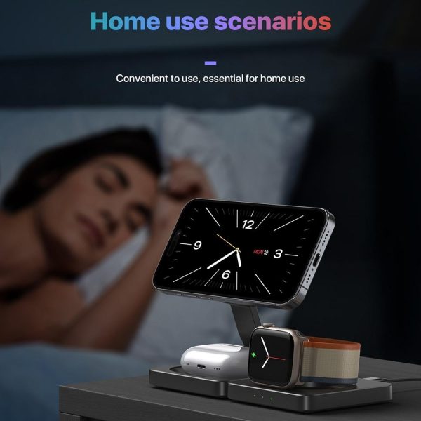 Portable Magnetic Wireless Charger Fast Charging Black - Image 9