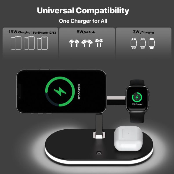 15W 3 In 1 Wireless Charger For Smartphone Iwatch Airpods - Image 5
