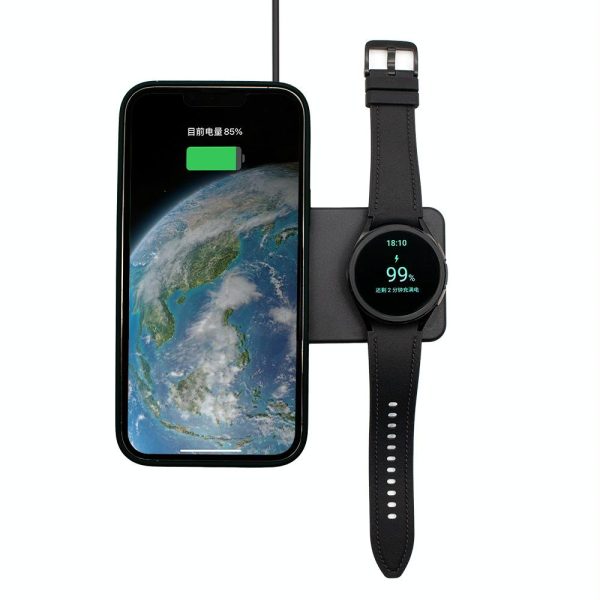 2 In 1 Magnetic Wireless Charger Black - Image 5