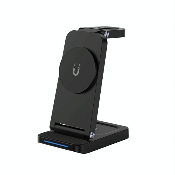 3 In 1 Magnetic Wireless Charger Stand - Black - Image 12