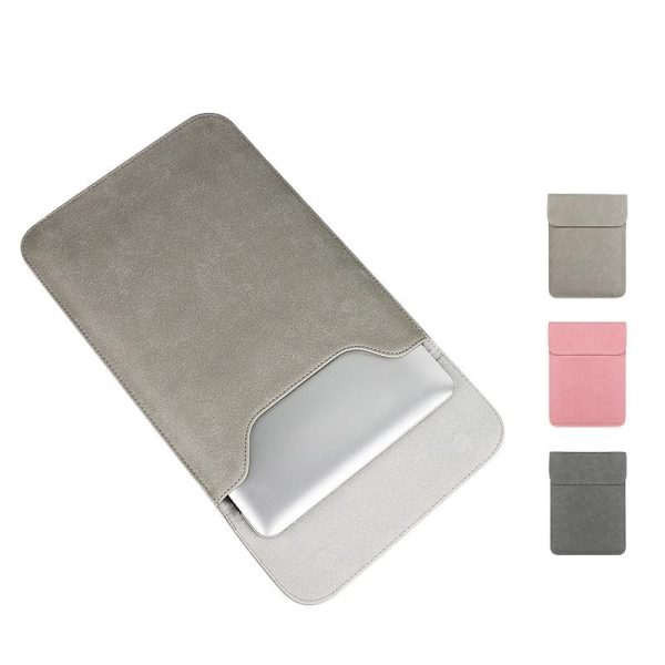 11.6-12.5 Inch Ultra-thin Notebook Liner Bag with Small Bag - Pu02 - Pink - Image 3