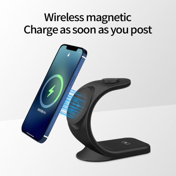 3 In 1 Magnetic Wireless Charger For Phone Watch Airpods - Image 4