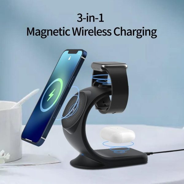 3 In 1 Magnetic Wireless Charger For Phone Watch Airpods - Image 5