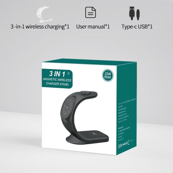 3 In 1 Magnetic Wireless Charger For Phone Watch Airpods - Image 8