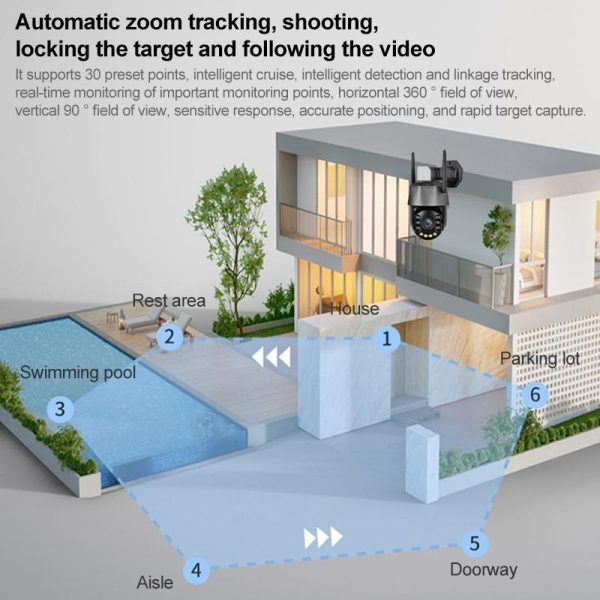 Wireless Wifi Laser Camera With Two-Way Voice & Mobile Monitoring - 5Mp Black - Image 7