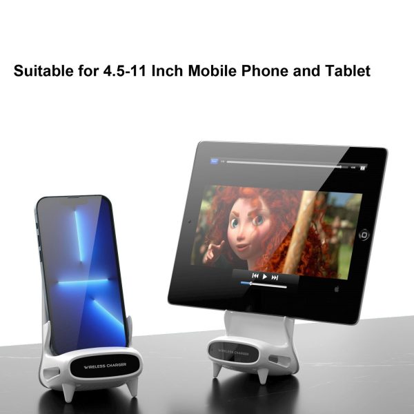 15W Vertical Wireless Charger For 4.5 11 Devices White - Image 5