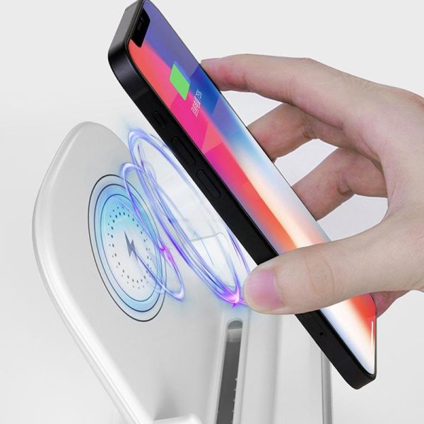 15W Vertical Wireless Charger For 4.5 11 Devices White - Image 6