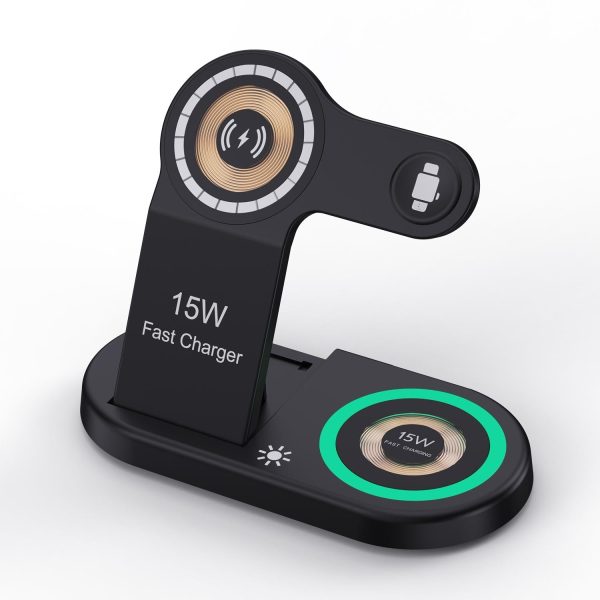 4 In 1 Magnetic Wireless Charger Black - Image 3