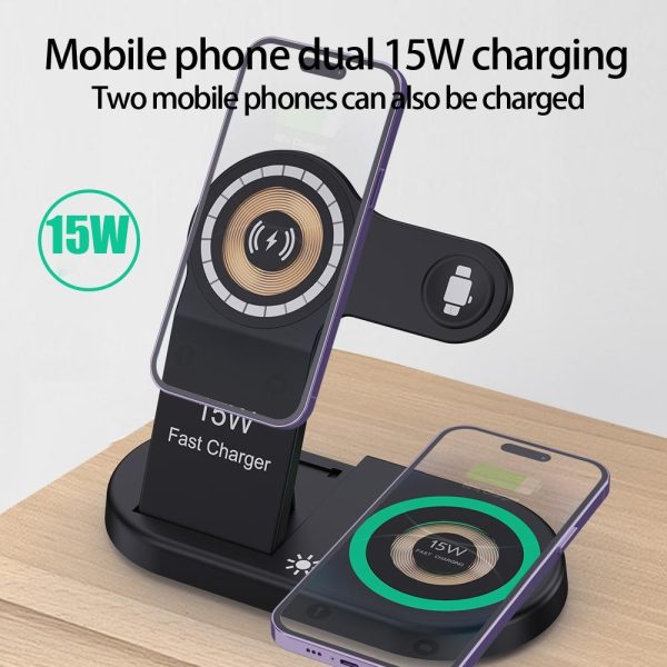 4 In 1 Magnetic Wireless Charger Black - Image 6