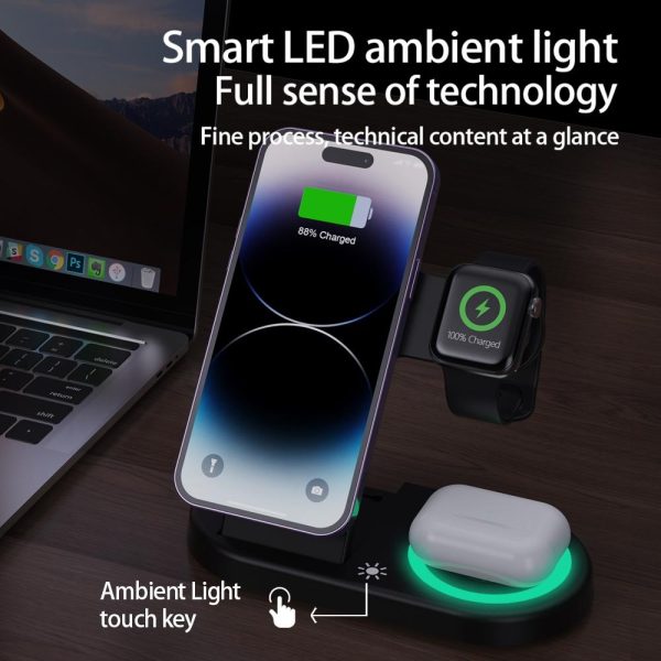 4 In 1 Magnetic Wireless Charger Black - Image 8