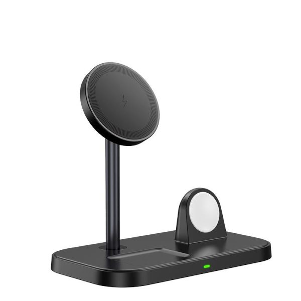 3 In 1 Magnetic Wireless Charger For Iphone & Airpods - White - Image 3