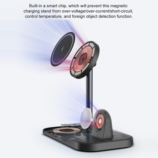 3 In 1 Magnetic Wireless Charger For Iphone & Airpods - White - Image 7