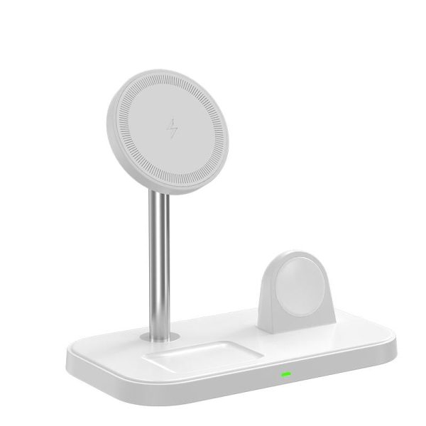 3 In 1 Magnetic Wireless Charger For Iphone & Airpods - White - Image 10