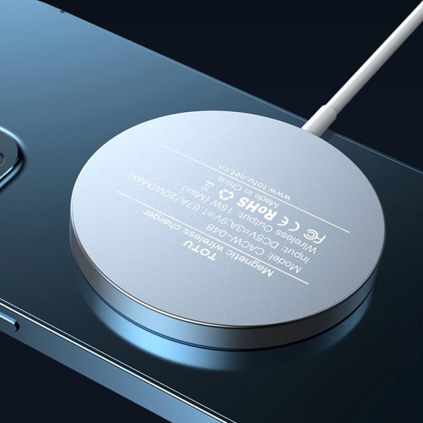 15W Magnetic Wireless Charger White - Image 3