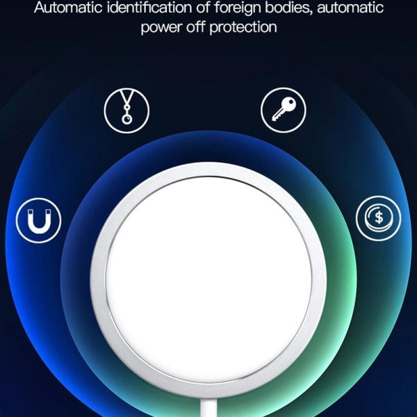 15W Magnetic Wireless Charger White - Image 6