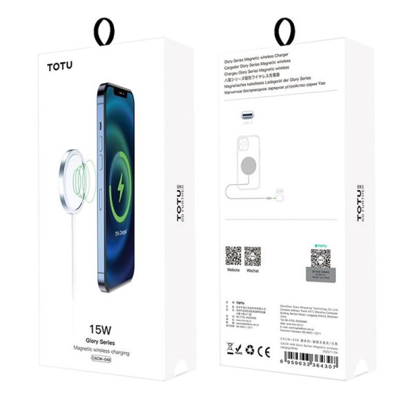 15W Magnetic Wireless Charger White - Image 7
