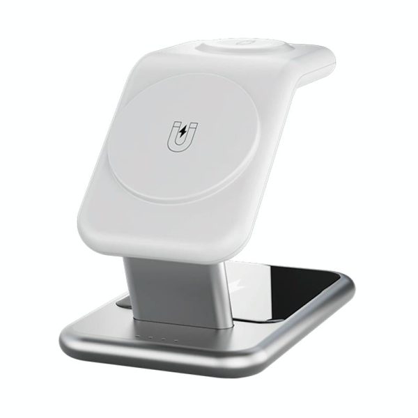 15W 3 In 1 Magnetic Wireless Charger - White - Image 12