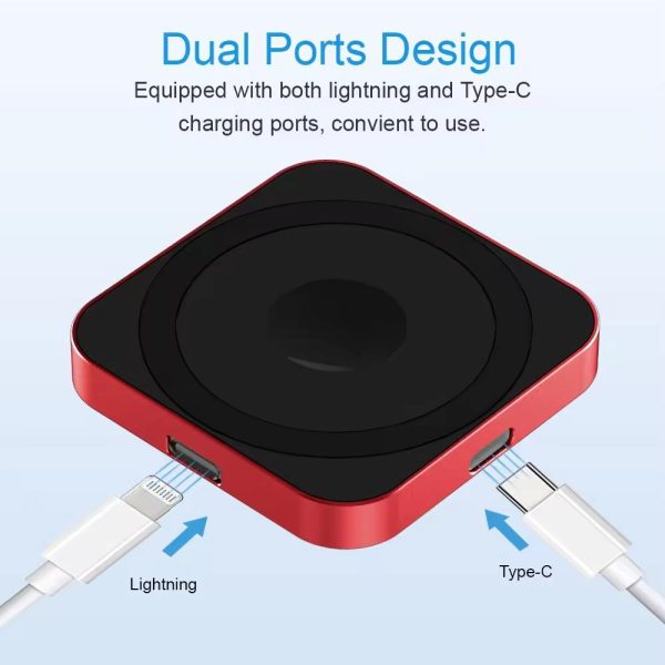 15W 3 In 1 Magnetic Wireless Charger For Smart Devices - Red - Image 8