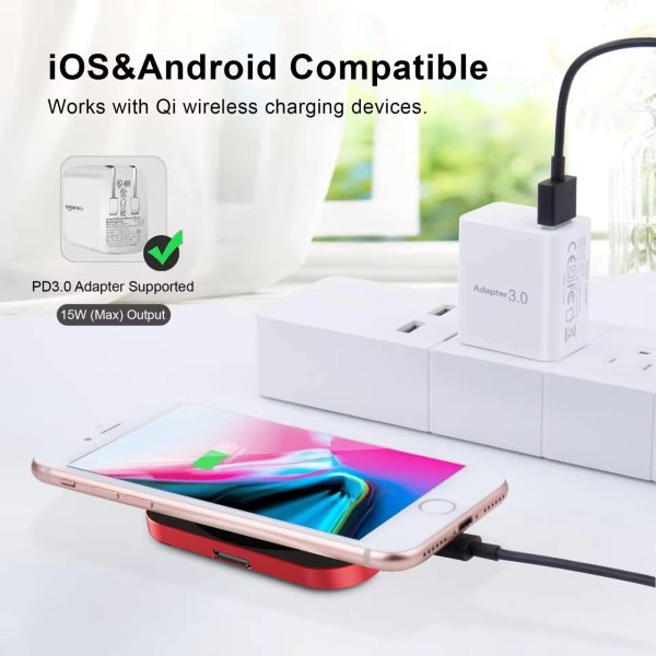 15W 3 In 1 Magnetic Wireless Charger For Smart Devices - Red - Image 10