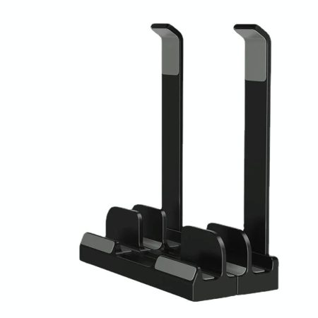 Versatile Laptop Stand with Storage and Cooling - Desktop Heightening Rack - Black