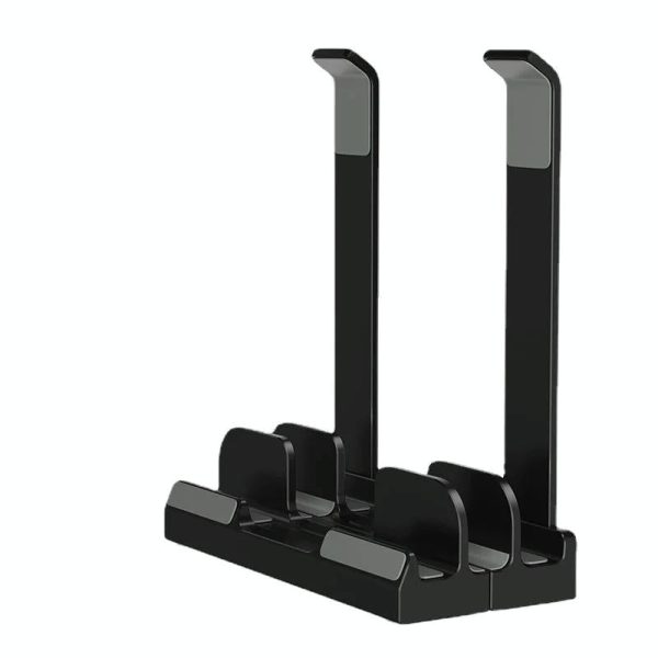 Versatile Laptop Stand with Storage and Cooling - Desktop Heightening Rack - Black - Image 2
